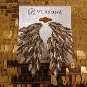 Versona Angel Wing Statement Earrings NWT